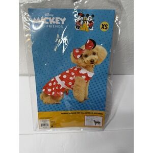 Minnie Mouse Pet Apparel Halloween Costume Size X-Small Red White Polka Dots Dog